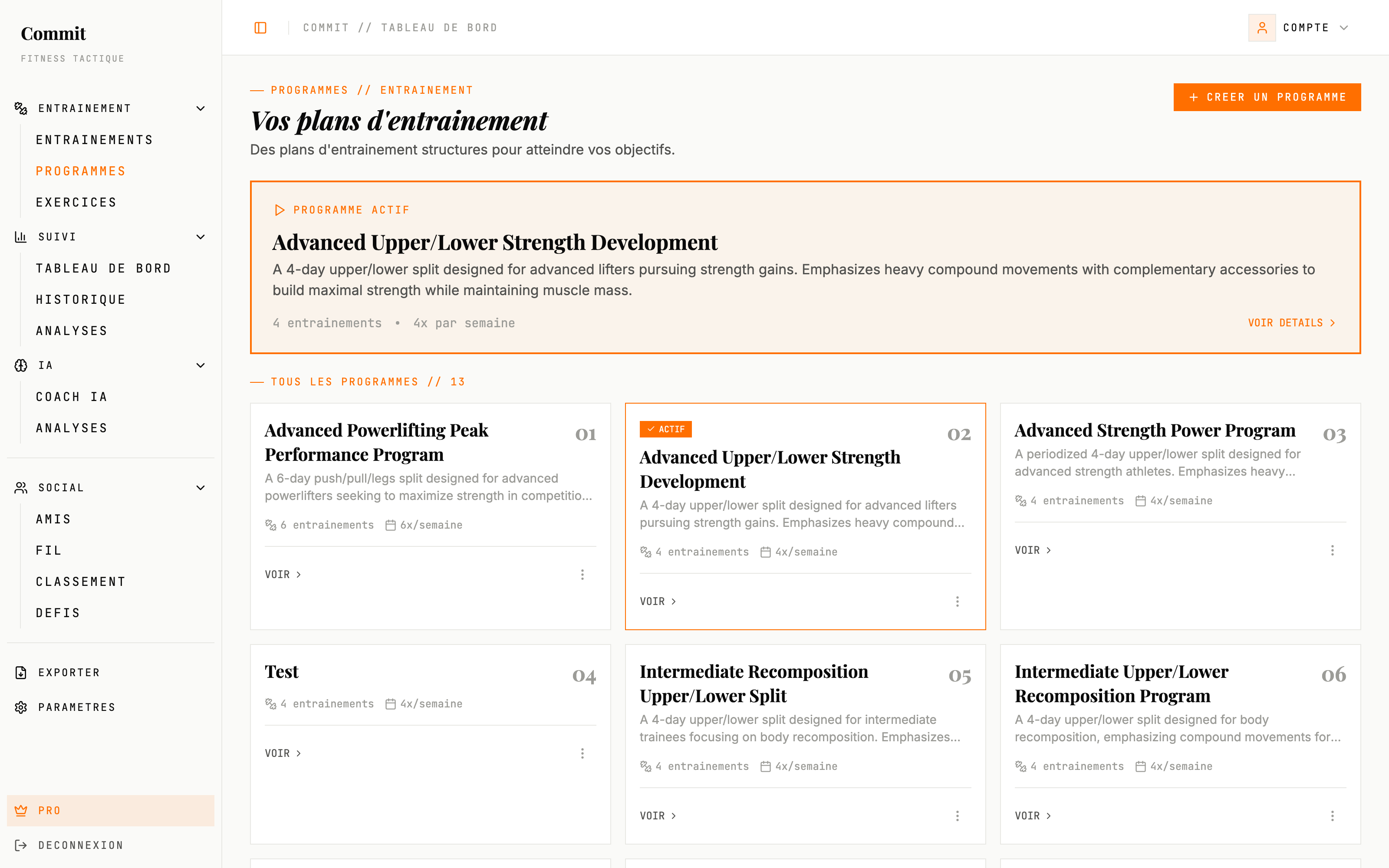 Commit – Programmes